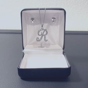 Letter "R" initial necklace